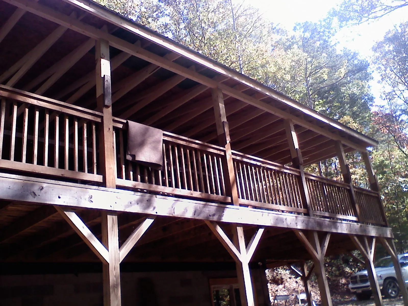 Timber framing under a new elevated porch and deck — Roof Leak Repair in Paupack by Roofing Brothers